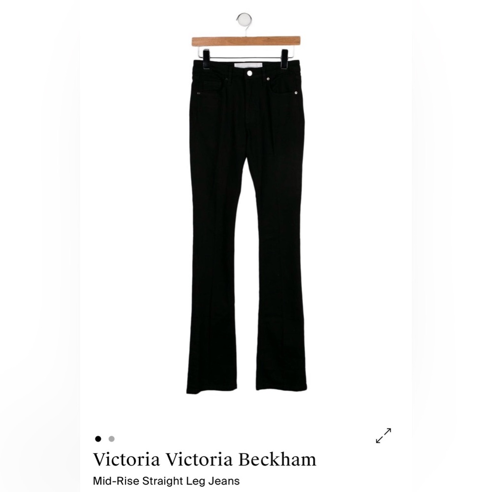 Victoria Beckham Black Mid-Rise Jeans